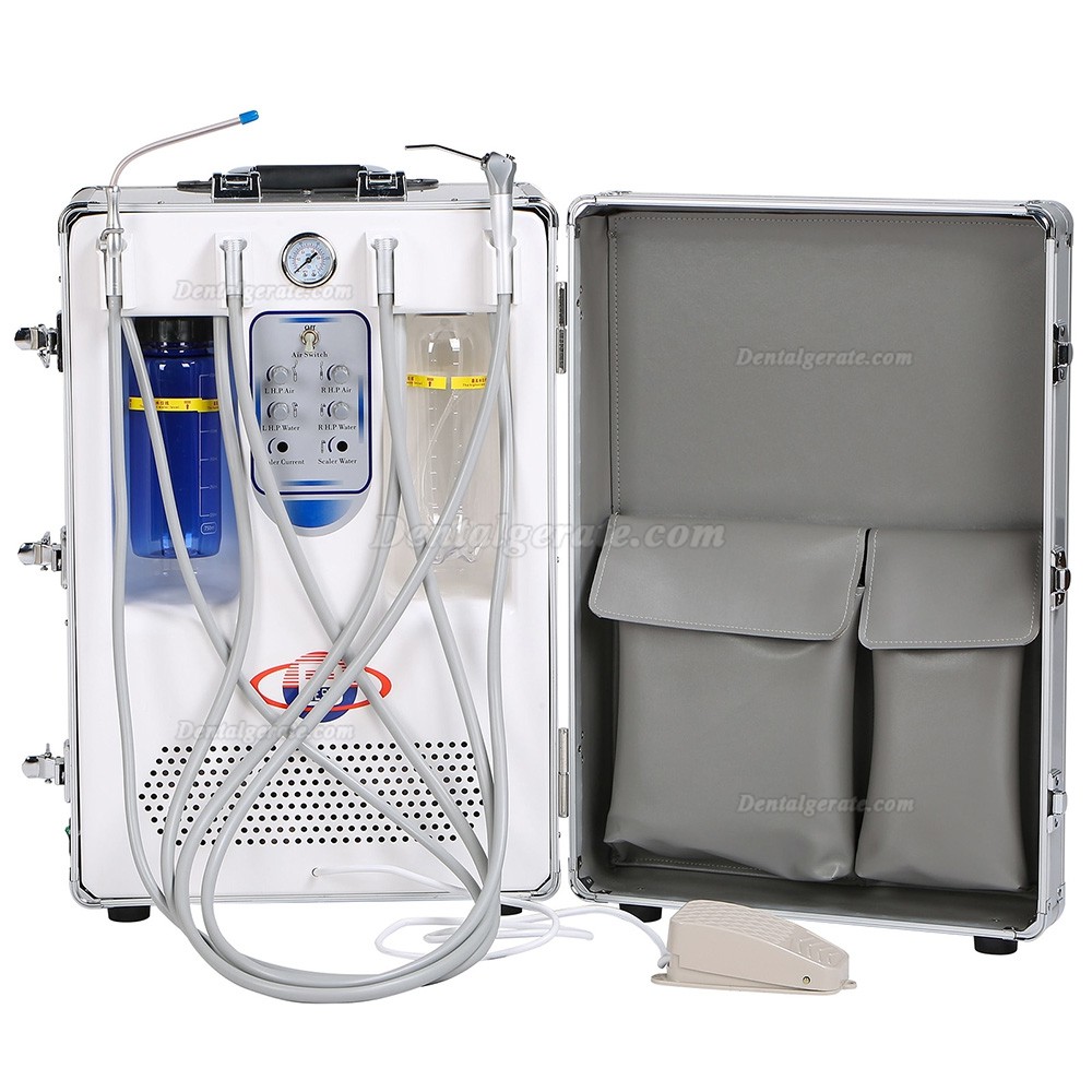 Best&reg; BD-406A Dentalturbine Einheit(Luft-Kompressor + Absauganlage + Triplex-Spritze)